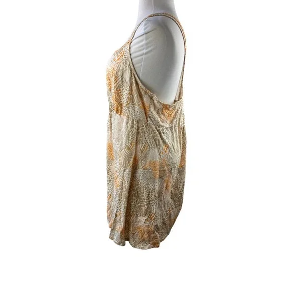 NWT Cacique Lane Bryant Strappy Back Chemise Orange Tan Animal Plus Size 22/24 - Picture 4 of 9